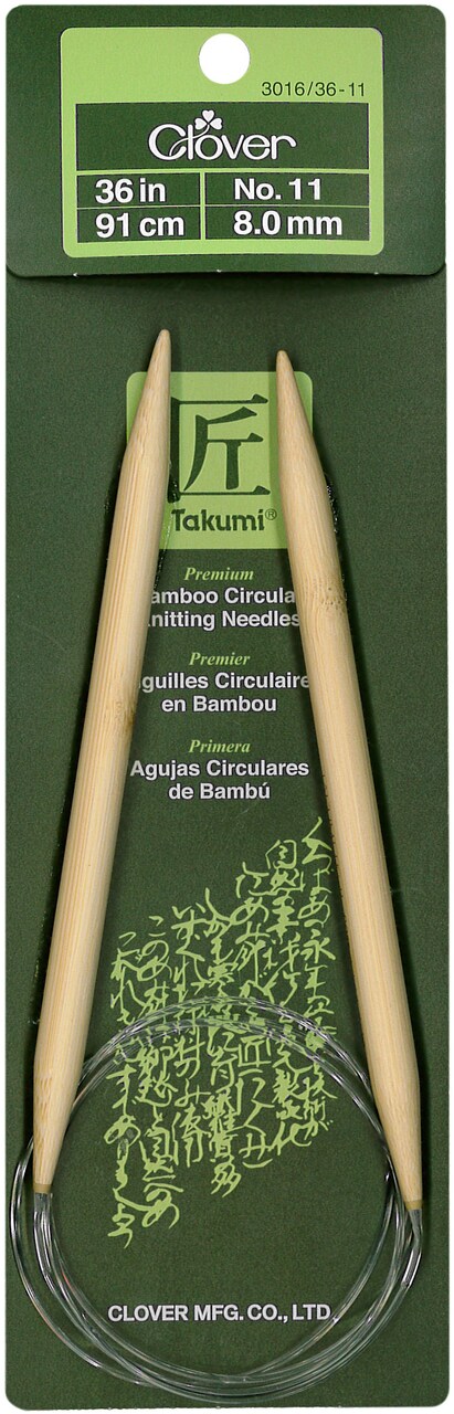 Takumi Bamboo Circular Knitting Needles 36-Size 11/8mm